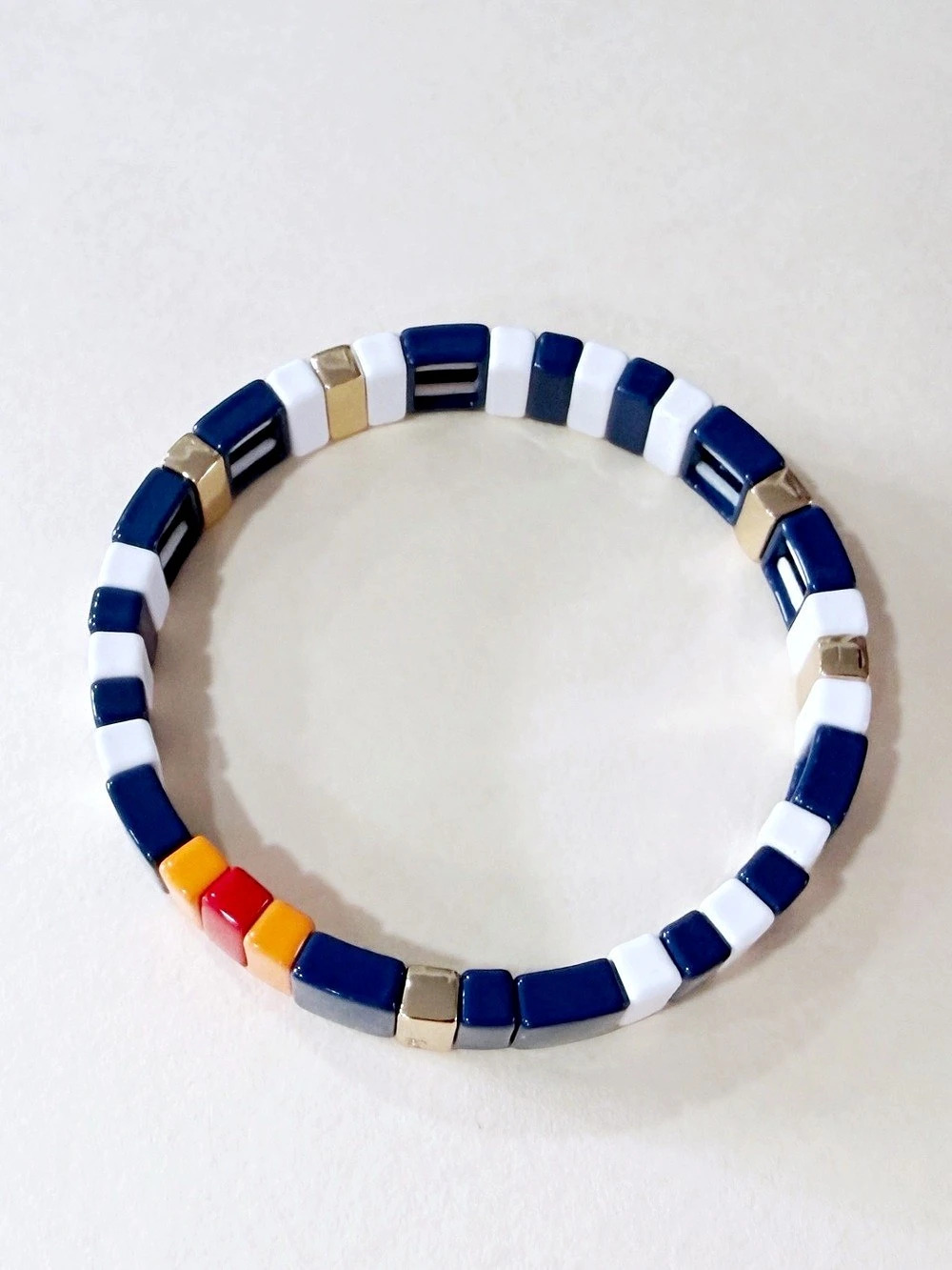 Roxanne Assoulin Color Block Bracelet in Blue & White - Picture 2 of 2